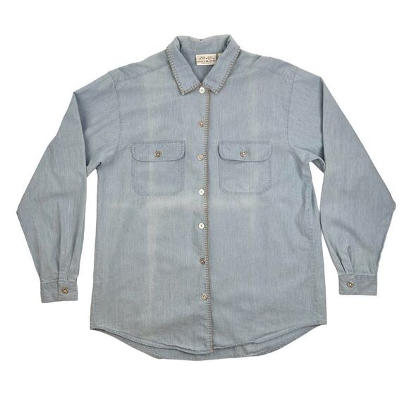 Vintage Susan Bristol Embroidered Southwestern Button Down Shirt Size 10 - Picture 1 of 4